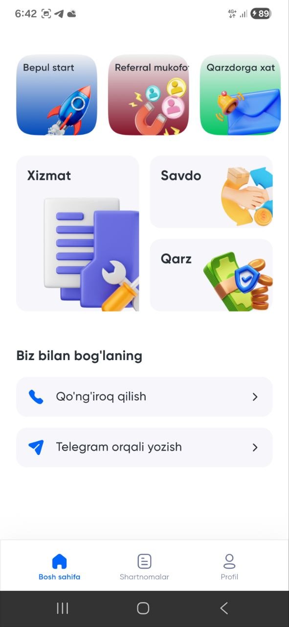 app screen